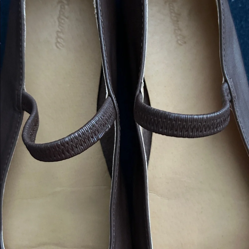 Like New Madewell Greta Mary Jane Flats Brown Size US8.5 - Picture 6 of 10